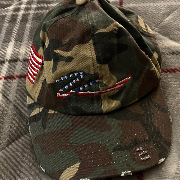Vesope Custom Shoes & Apparel (CSA) WTP/AF distressed dad hat Veteran’s Day - Picture 2 of 5